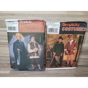 Simplicity 7761 & 5925 Renaissance Costume Collections Sewing Pattern Uncut